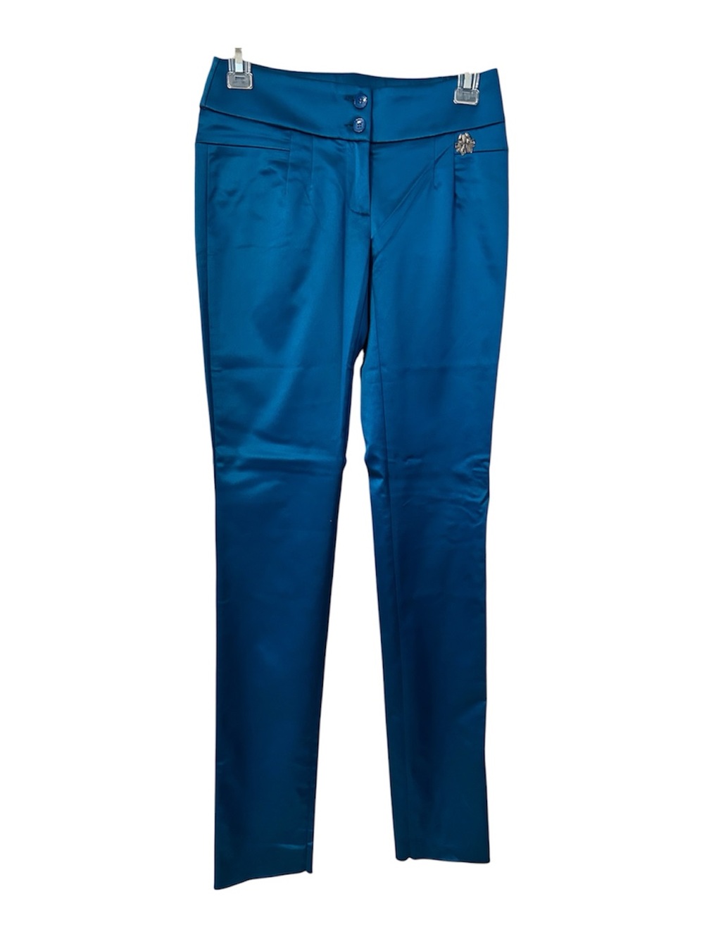 Galliano  vintage y2k Teal Satin Trousers